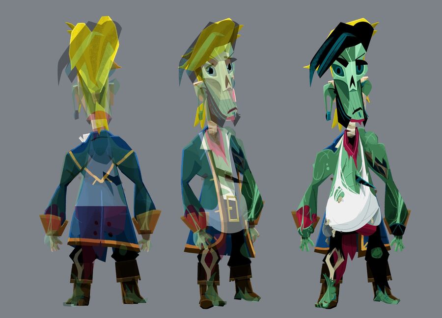 Guybrush und LeChuck: Figurenentwurf